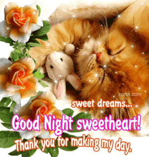 Good night sweetheart sweet dreams animated image