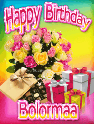 Bolormaa Happy Birthday animated gif