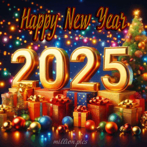 Happy New Year 2025 gif with wishes