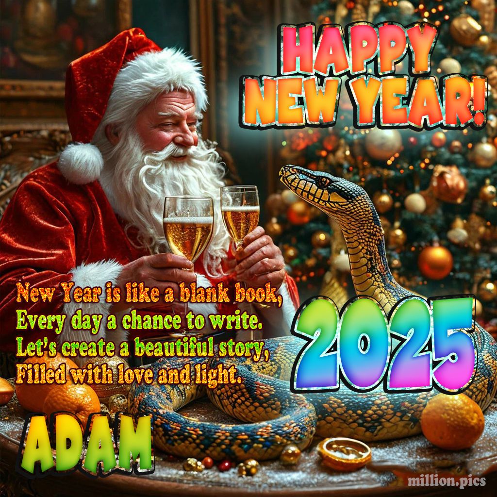 Happy New Year 2025 wishes Adam