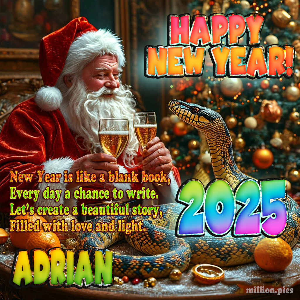 Happy New Year 2025 wishes Adrian