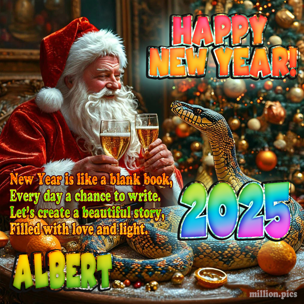 Happy New Year 2025 wishes Albert