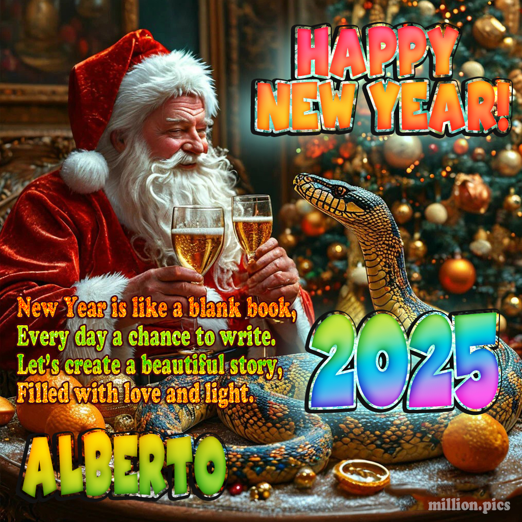 Happy New Year 2025 wishes Alberto