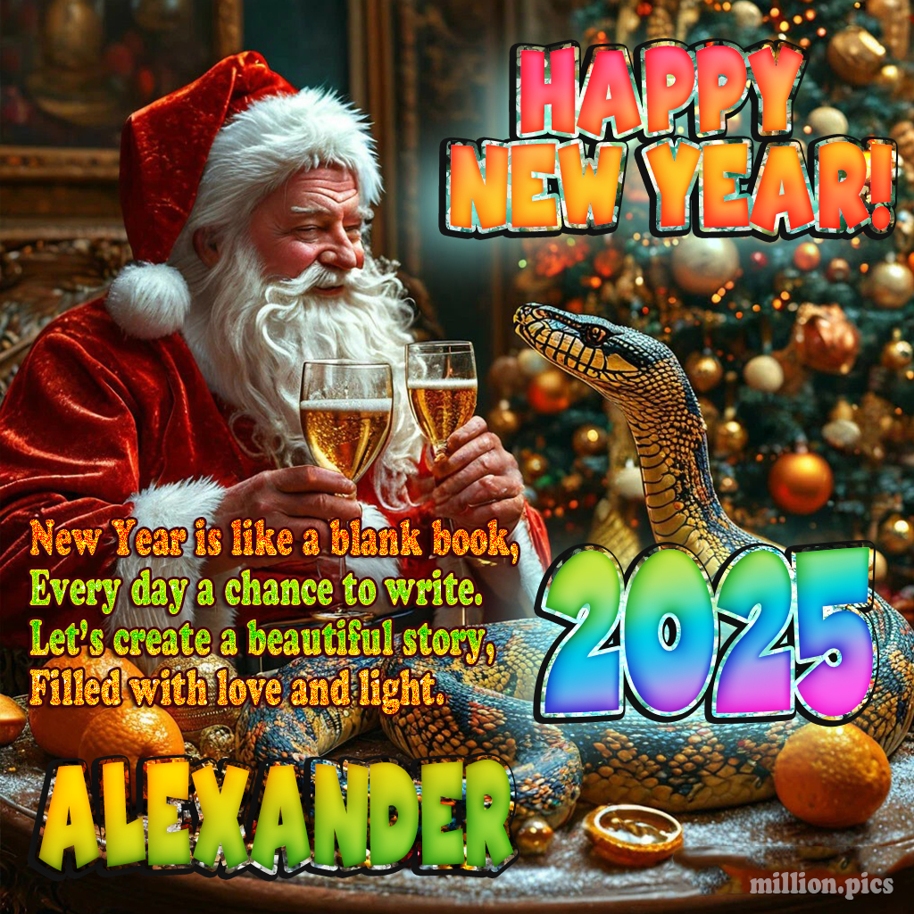 Happy New Year 2025 wishes Alexander