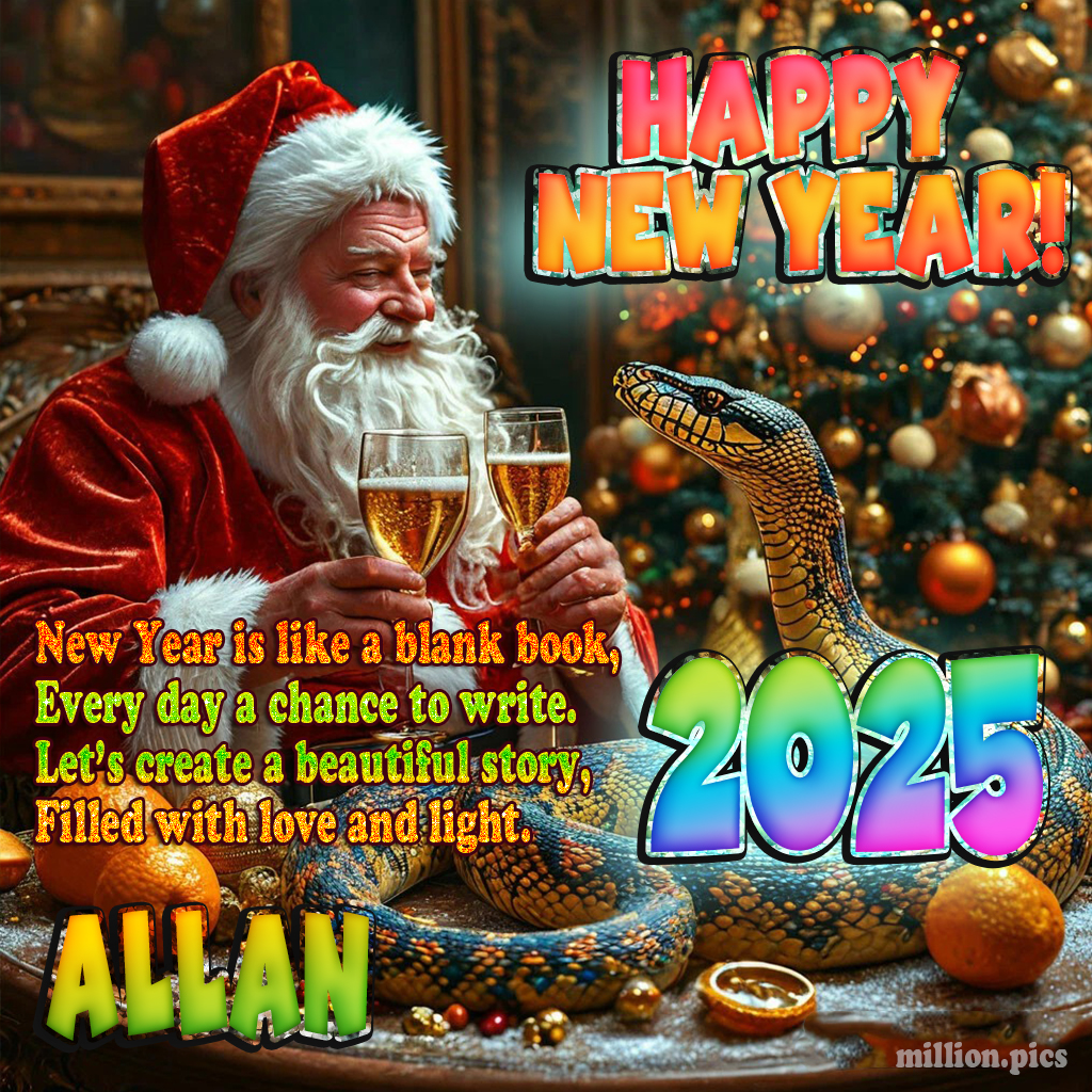 Happy New Year 2025 wishes Allan