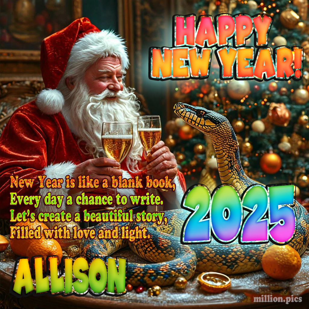 Happy New Year 2025 wishes Allison