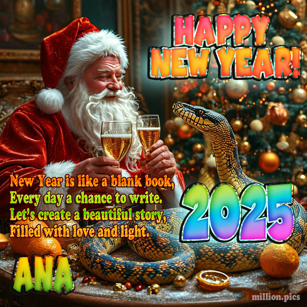 Happy New Year 2025 wishes Ana