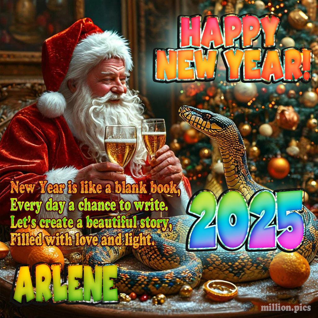 Happy New Year 2025 wishes Arlene