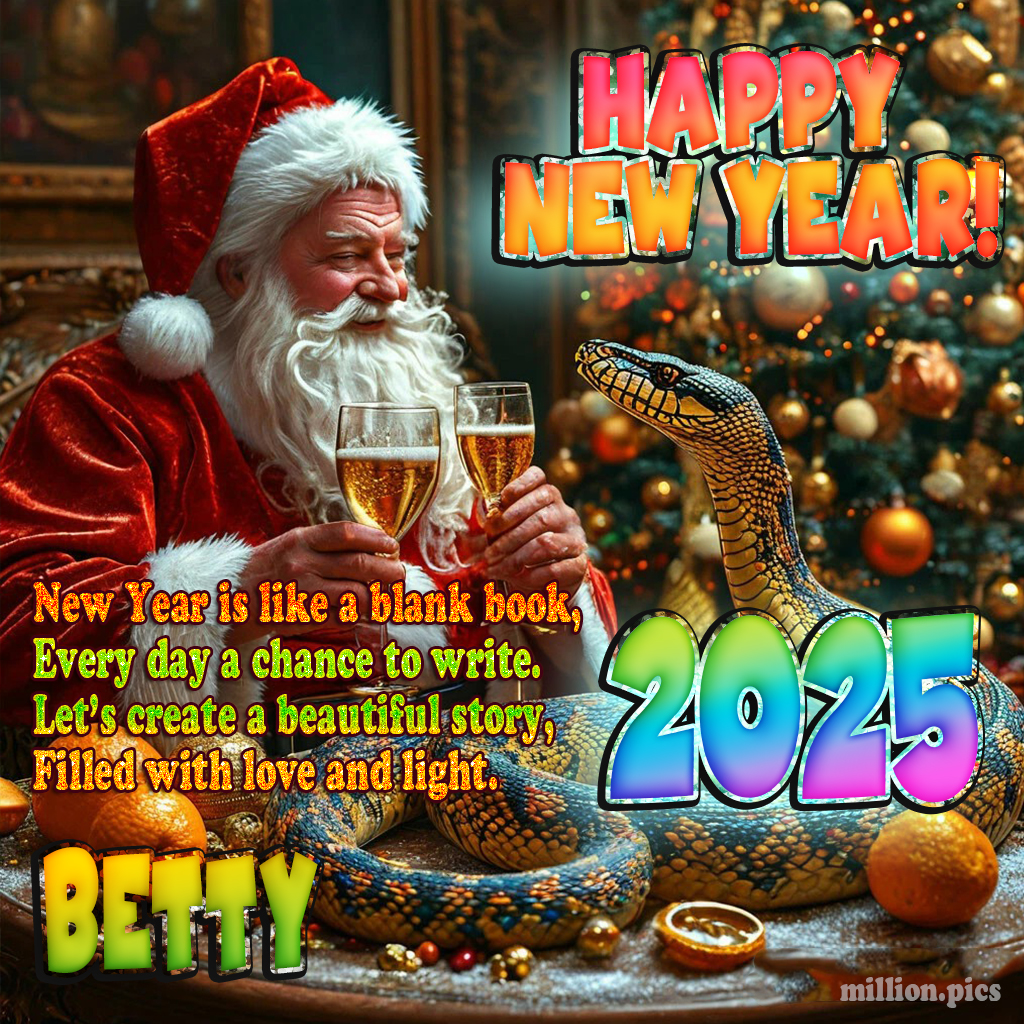 Happy New Year 2025 wishes Betty