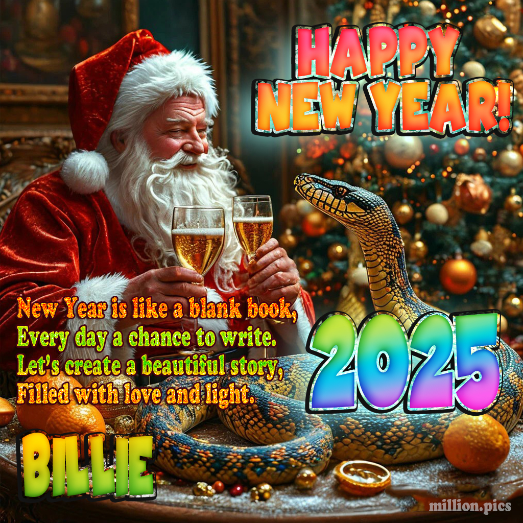 Happy New Year 2025 wishes Billie