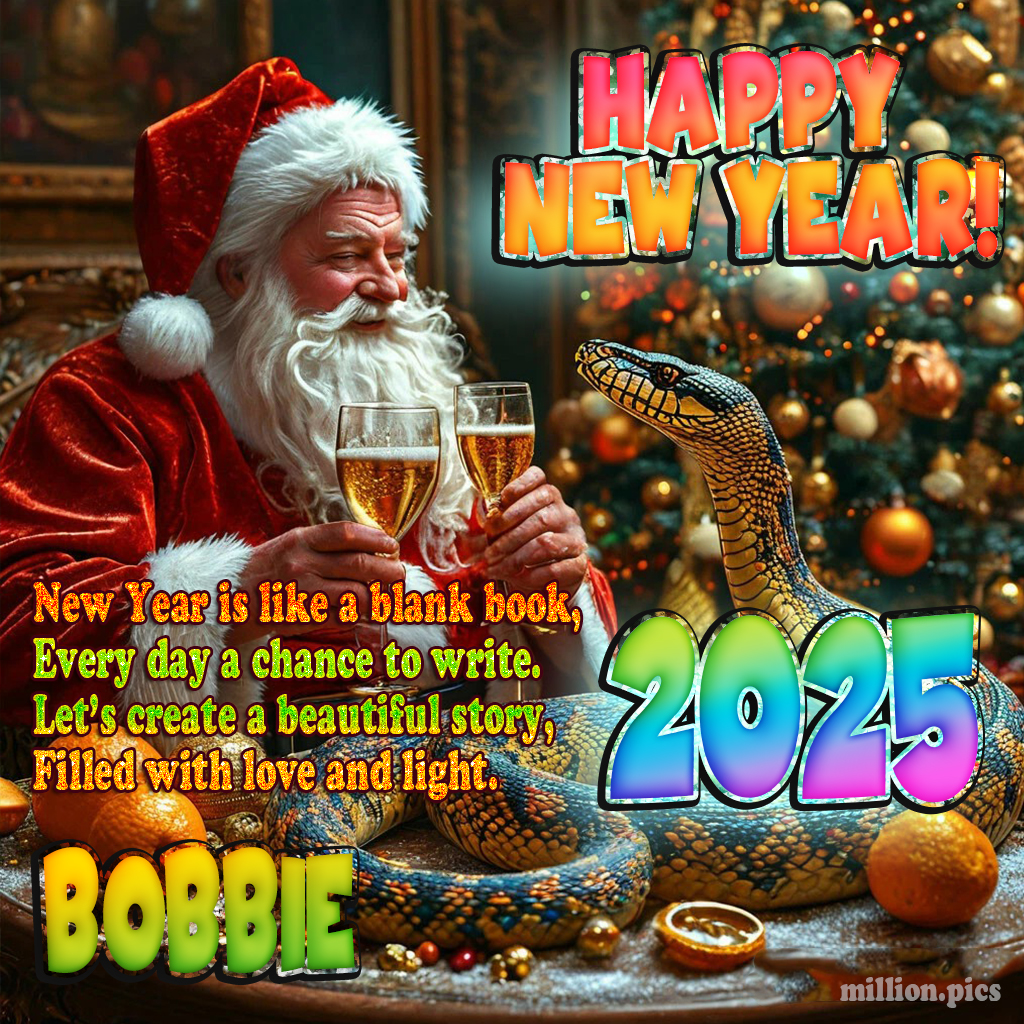 Happy New Year 2025 wishes Bobbie