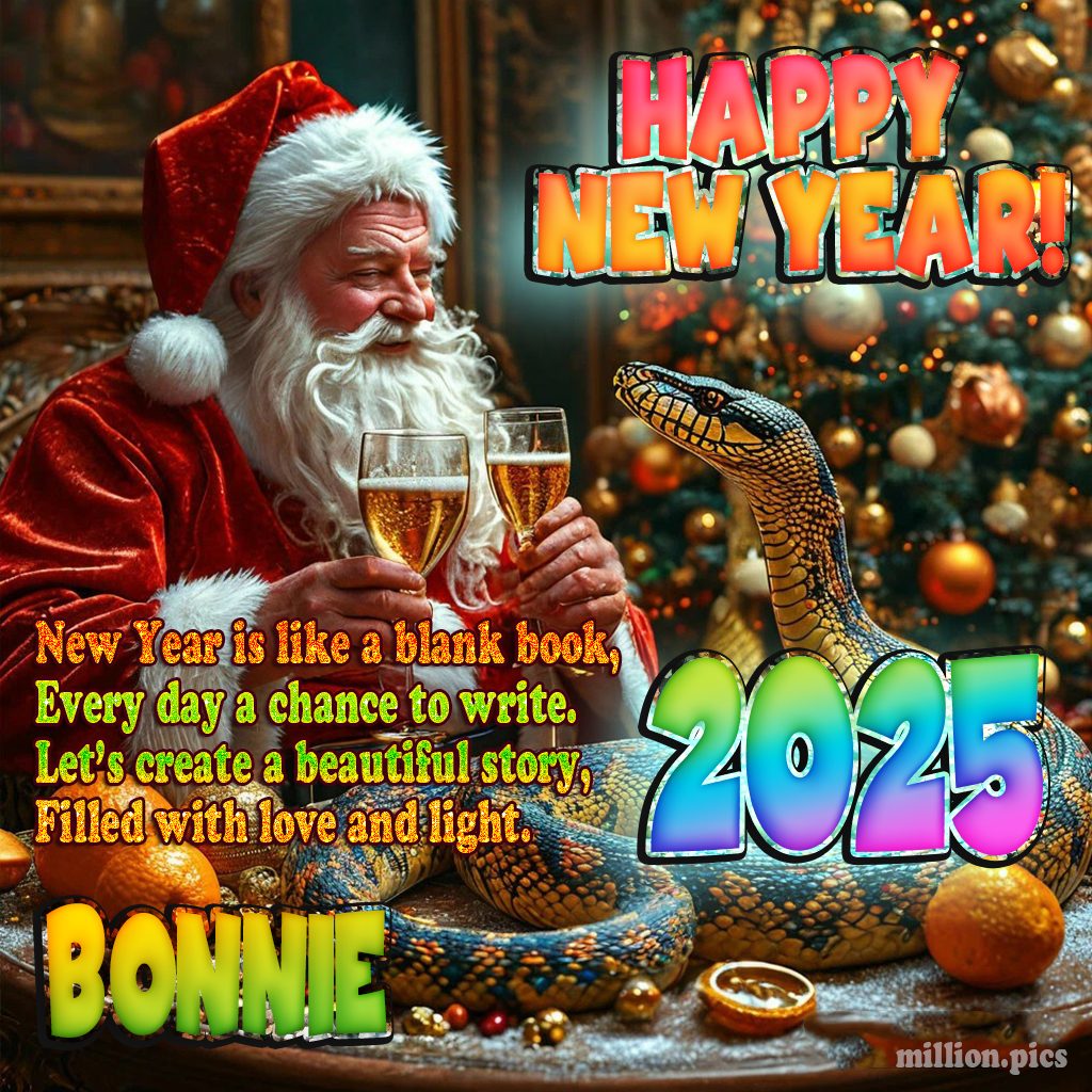 Happy New Year 2025 wishes Bonnie