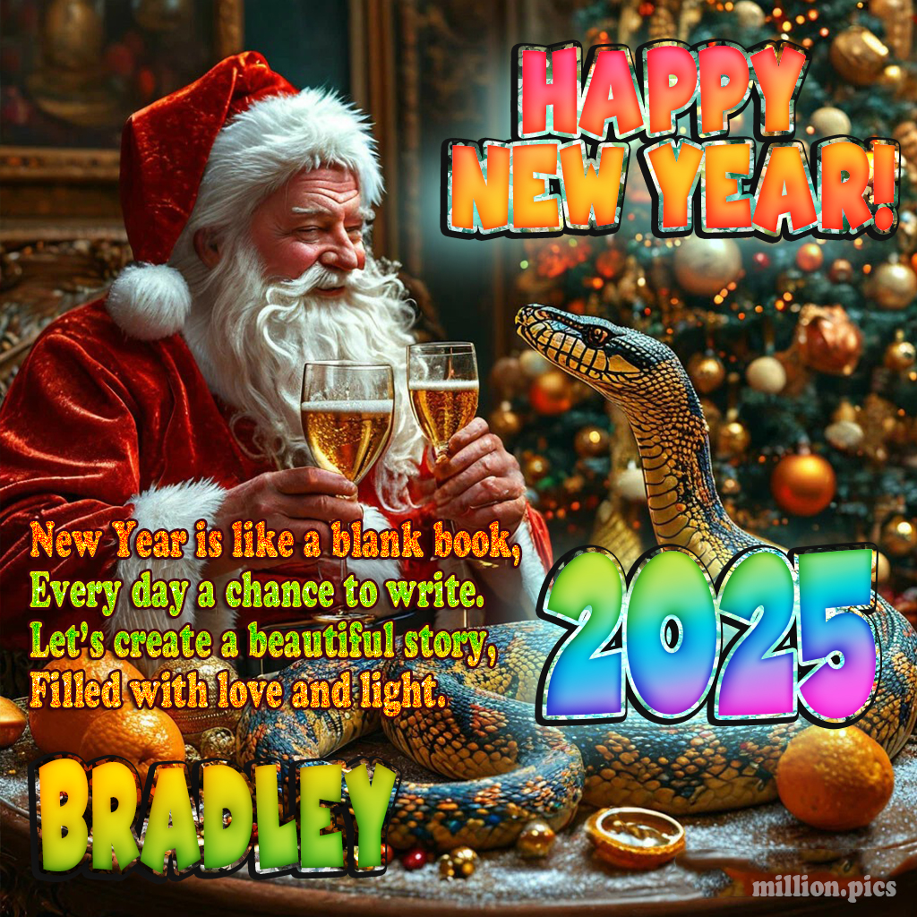 Happy New Year 2025 wishes Bradley