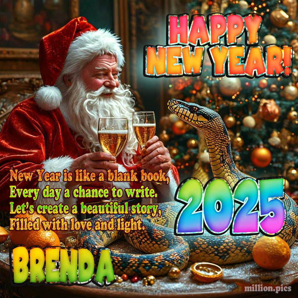 Happy New Year 2025 wishes Brenda