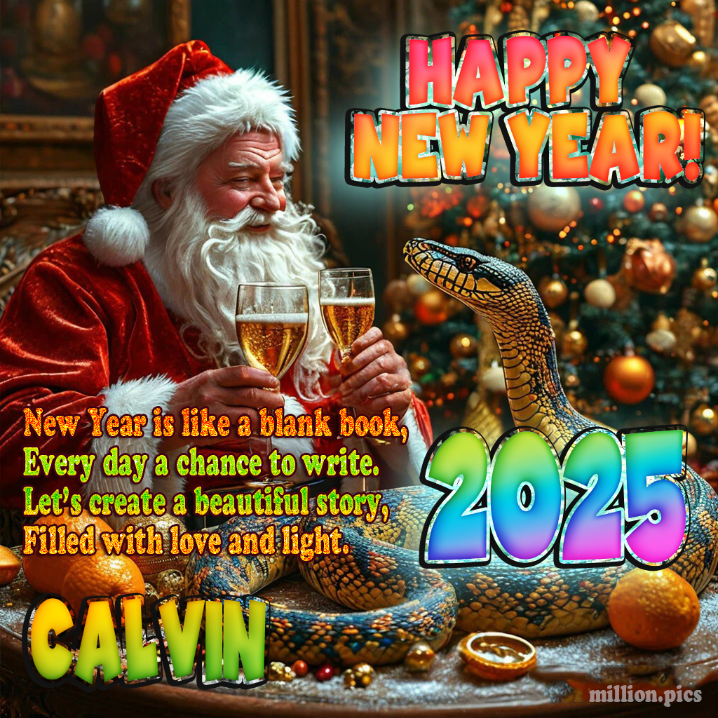 Happy New Year 2025 wishes Calvin