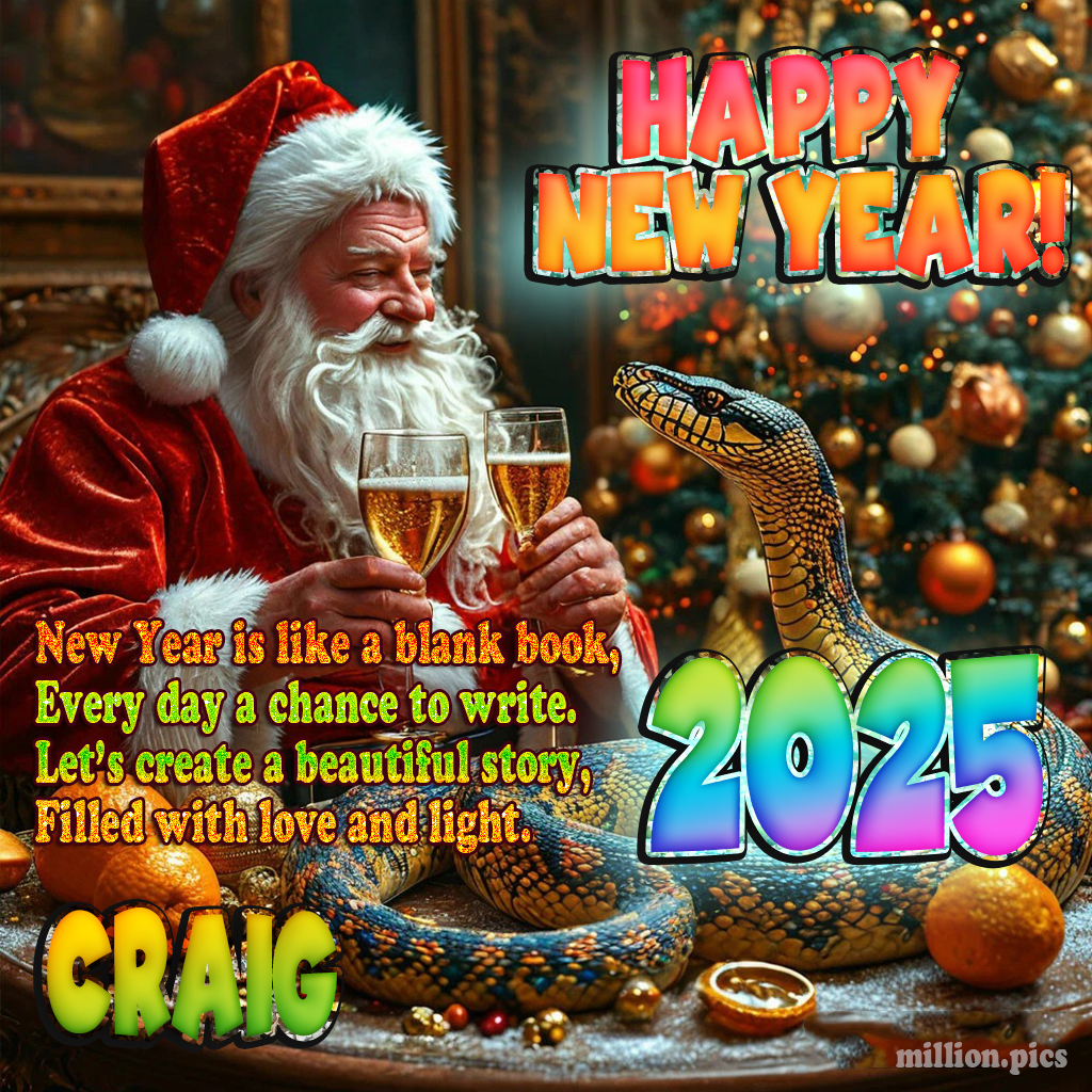 Happy New Year 2025 wishes Craig