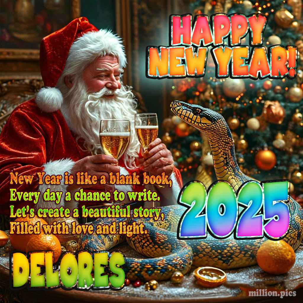 Happy New Year 2025 wishes Delores