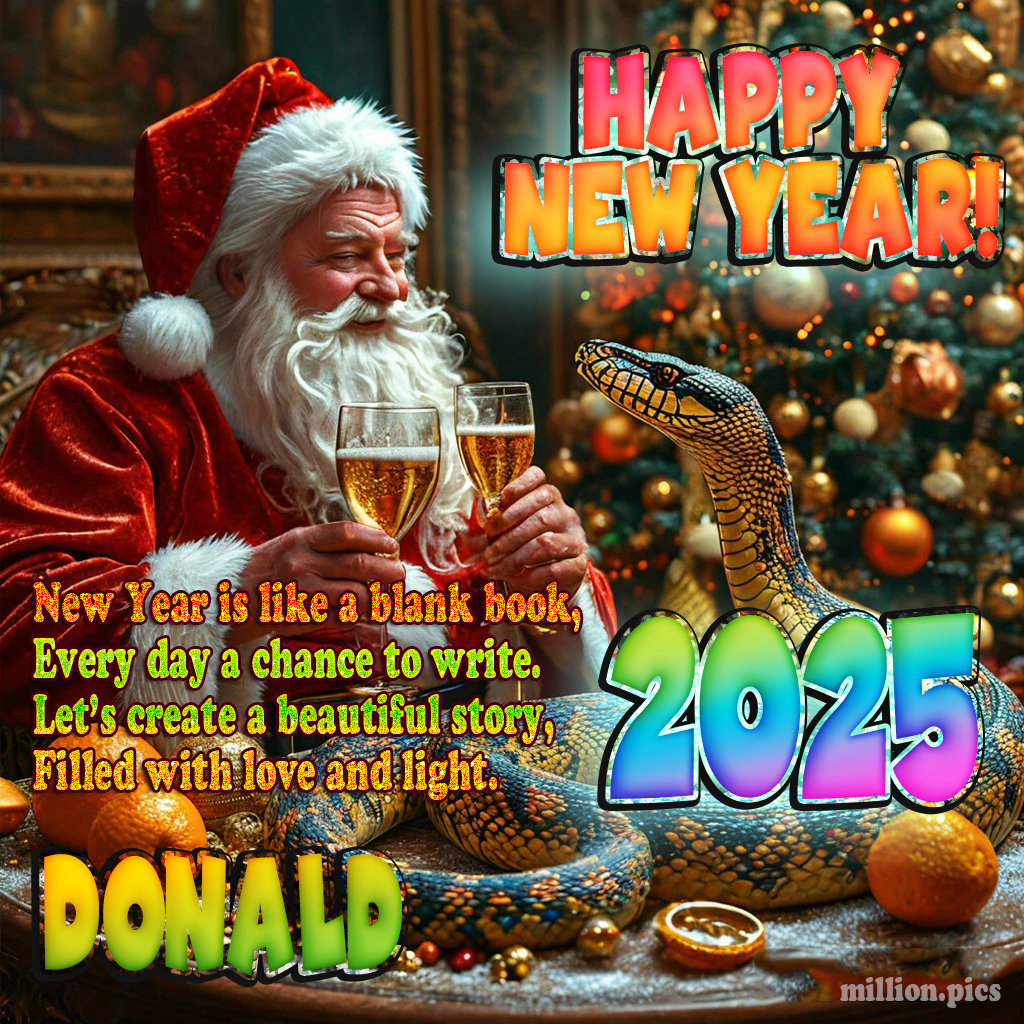 Happy New Year 2025 wishes Donald