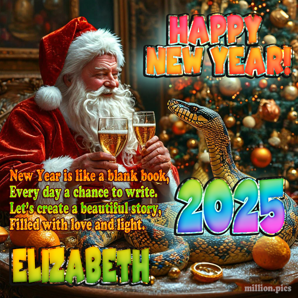 Happy New Year 2025 wishes Elizabeth