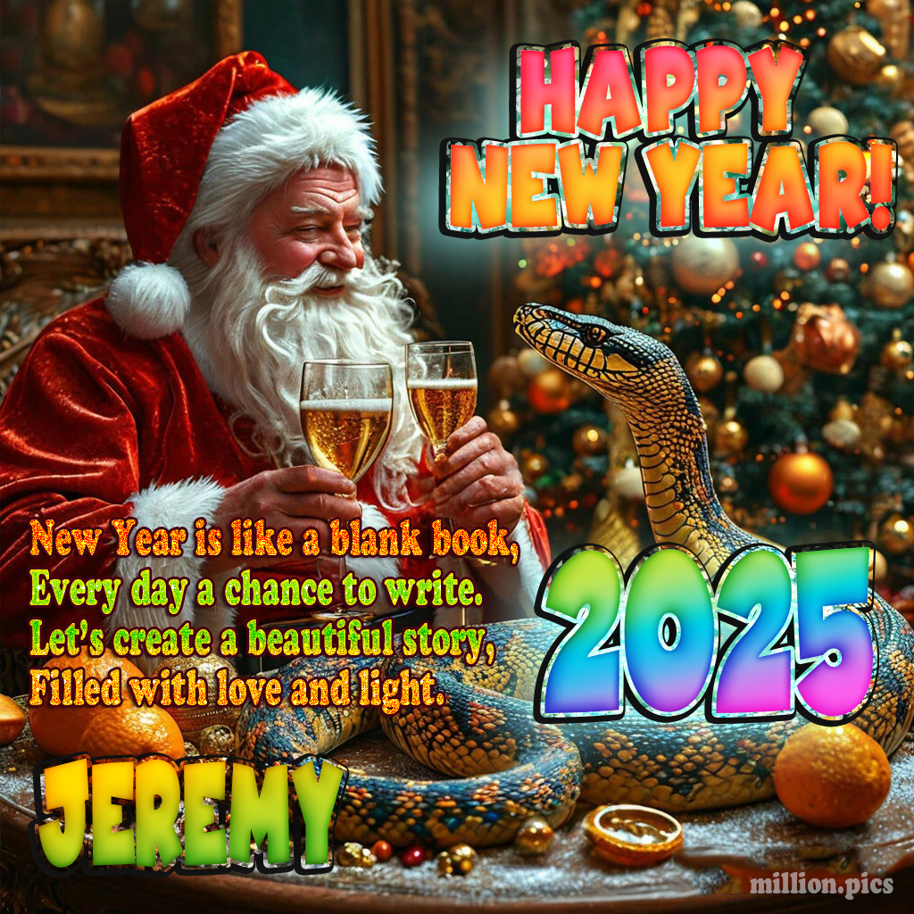 Happy New Year 2025 wishes Jeremy