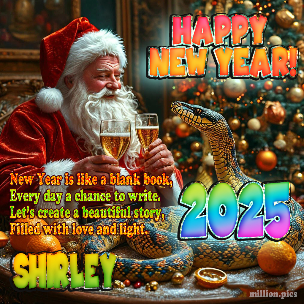 Happy New Year 2025 wishes Shirley