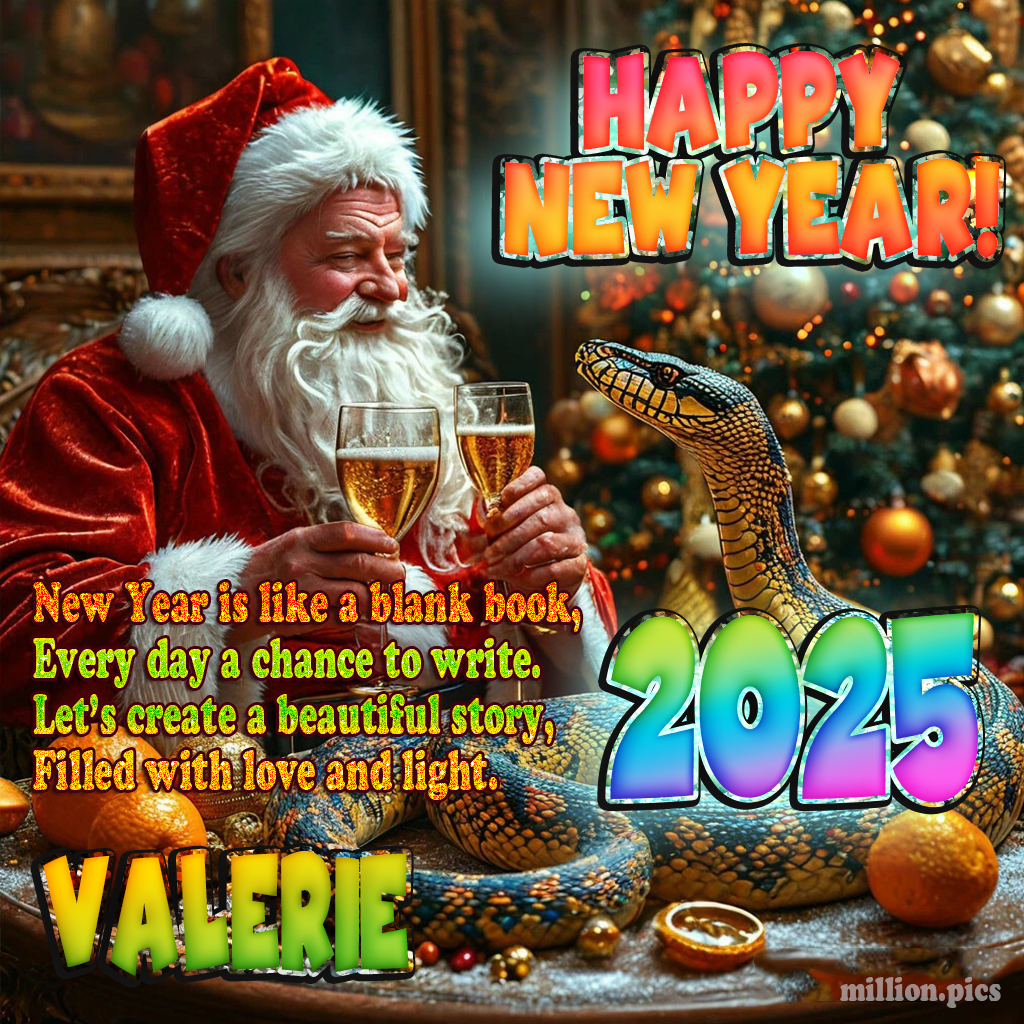 Happy New Year 2025 wishes Valerie