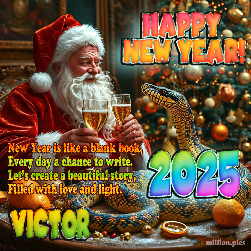 Happy New Year 2025 wishes Victor