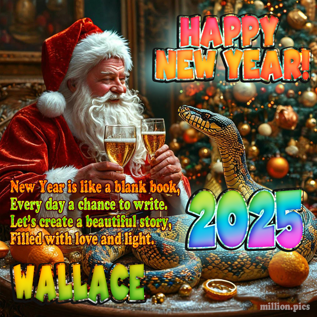 Happy New Year 2025 wishes Wallace