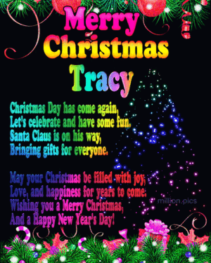 Tracy Merry Christmas gif